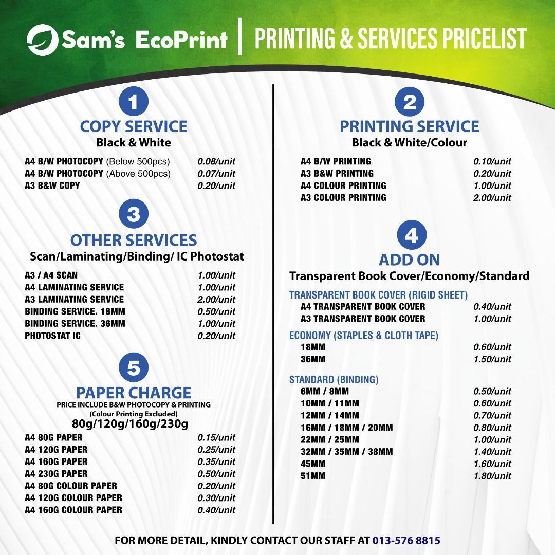 Cetak A4/A3 & Penghantaran 24 Jam | J&D Universal Services